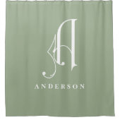 Classy Sophisticated Elegant Monogram A Custom Douchegordijn (Voorkant)