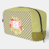 Classy Spring Fern Green Gingham Check patroon Toilettasje (Rechterhoek)