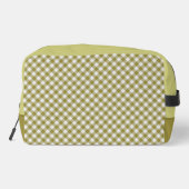 Classy Spring Fern Green Gingham Check patroon Toilettasje (Achterkant)