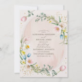 Classy Spring Wildflower Meadow Garden Wedding Kaart (Voorkant)