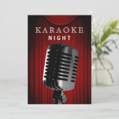 Classy Stage 30th Birthday Karaoke Night Party Kaart (Staand voorkant)
