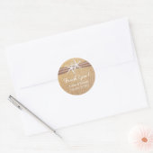 Classy Starfish & Burlap bruiloft gunst Stickers (Envelop)