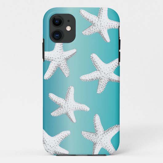 Classy Starfish Zee Stars Blue iPhone 5 Hoesje (Achterkant)