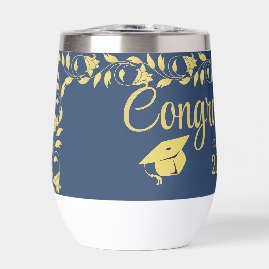 Classy stijlvol goud op Navy Graduation Caps Ivy