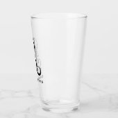 Classy Stijlvolle Monogram Initiaal R & Achternaam Glas (Links)