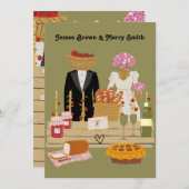 Classy Strawberry Romantic Noble Wedding Kaart (Voorkant / Achterkant)