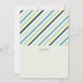 Classy Stripe Photo Invitation Kaart (Achterkant)
