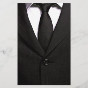 Classy Suit en Black Stropdas Briefpapier