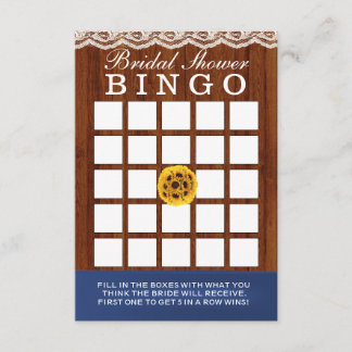 Classy Sunflower Vrijgezellenfeest Bingo Cards Kaart