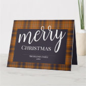 Classy Sweet Plaid Christmas Kaart (Voorkant)