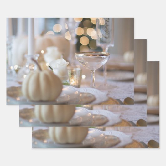 Classy tafel met Fancy plaatsinstelling Inpakpapier Vel (Set)