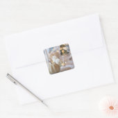 Classy tafel met Fancy plaatsinstelling Vierkante Sticker (Envelop)