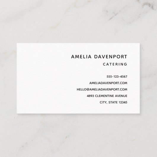 Classy tafel met Fancy plaatsinstelling Visitekaartje (Achterkant)