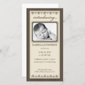 Classy Taupe Gepersonaliseerd geboorteaankondiging Aankondiging (Voorkant / Achterkant)