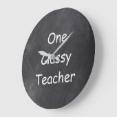 Classy Teacher Chalkboard Design Gift Idee Grote Klok (Hoek)
