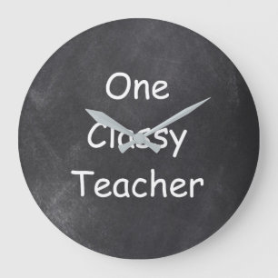 Classy Teacher Chalkboard Design Gift Idee Grote Klok