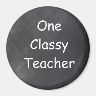 Classy Teacher Chalkboard Design Gift Idee Magneet