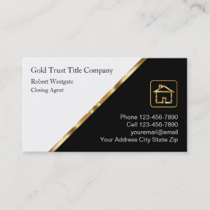 Classy Title Company Closing Agent Visitekaartje