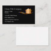 Classy Title Company Modern Visitekaartje (Voorkant / Achterkant)