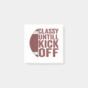 Classy Tot Kick Off Funny Fantasy Football Gift Post-it® Notes