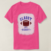 Classy tot kickoff Fan Blauwe Kleurletters T-shirt (Design voorkant)