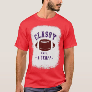 Classy tot kickoff Paarse letters sport spel D T-shirt