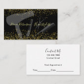 Classy Trendy Hairstylist Glitzy Appointment Cards Visitekaartje (Voorkant / Achterkant)