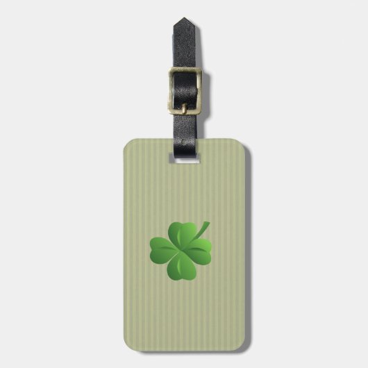 Classy Trendy Irish Lucky Shamrock Bagagelabel (Voorkant verticaal)