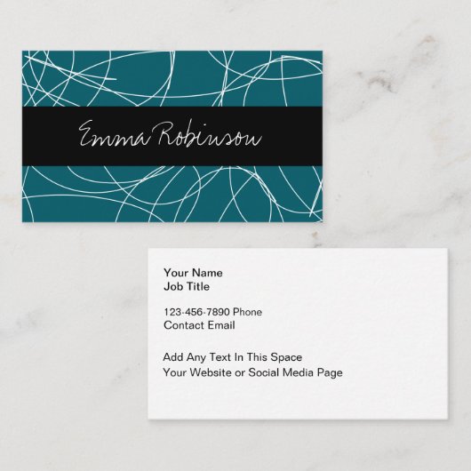 Classy Trendy Monogram Business Cards Visitekaartje (Voorkant / Achterkant)