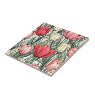 Classy Tulip Flower Tegels voor gezellige interieu Tegeltje