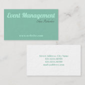 Classy turquoise green visitekaartje (Voorkant / Achterkant)