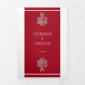 Classy Two Color's bruiloft Drieluik Uitnodiging (Cover)