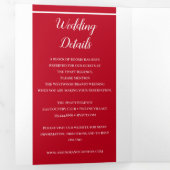 Classy Two Color's bruiloft Drieluik Uitnodiging (Binnenzijde eerst)