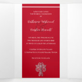 Classy Two Color's bruiloft Drieluik Uitnodiging (Binnenkant midden)