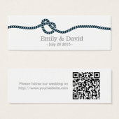 Classy Tying the Knot Wedding Website Insert Kaart (Voorkant /achterkant)