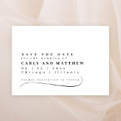 Classy Typography Zwart Wit Bewaar de datum Save The Date