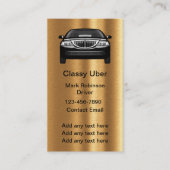 Classy Uber Driver Gouden Toon visitekaartjes (Voorkant)