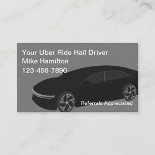 Classy Uber Driver Ride Hailing Visitekaartjes