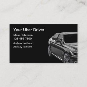 Classy Uber Driver Ride Hailing Visitekaartjes