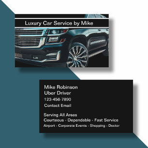 Classy Uber Driver Theme Transportation Visitekaartje
