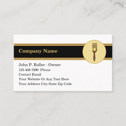 Classy Unique Painter Visitekaartjes (Voorkant)