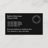 Classy Upscale Notary Services Visitekaartjes (Achterkant)