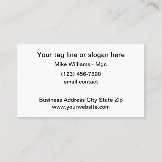 Classy Upscale Visitekaartjes voor autothema's (Achterkant)