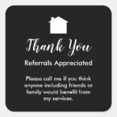 Classy Vastgoed Verwijzing Dank u Stickers (Voorkant)
