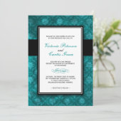 Classy Velvet Wedding Invitations Kaart (Staand voorkant)