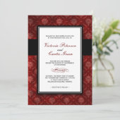 Classy Velvet Wedding Invitations Kaart (Staand voorkant)