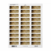 Classy verfijnde wervelfluer etiket (Full Sheet)