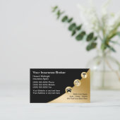 Classy Verzekeringsmakelaar Visitekaartjes (Staand voorkant)