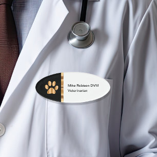 Classy Veterinair Personeel Naam Tags Design