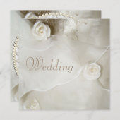 Classy Vintage Wedding Gown Wedding Kaart (Voorkant / Achterkant)